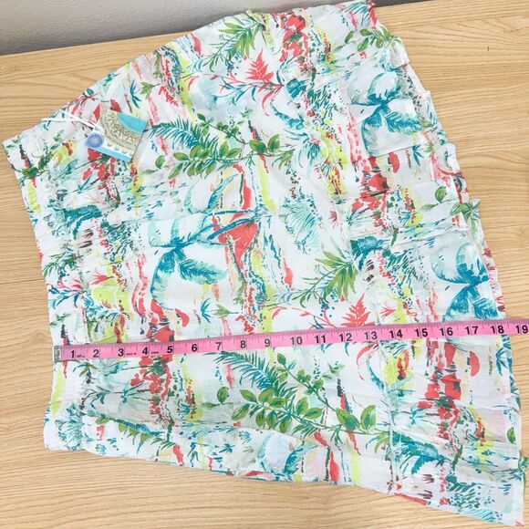 Sigrid Olsen Tropical Mini Skirt Women Medium Coastal Beachy Vaca Summer Flirty - Picture 9 of 10